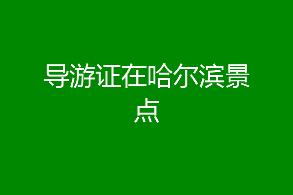 导游证在哈尔滨景点