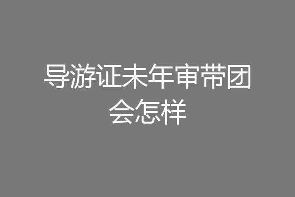 导游证未年审带团会怎样