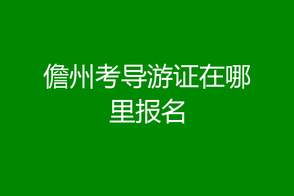 儋州考导游证在哪里报名