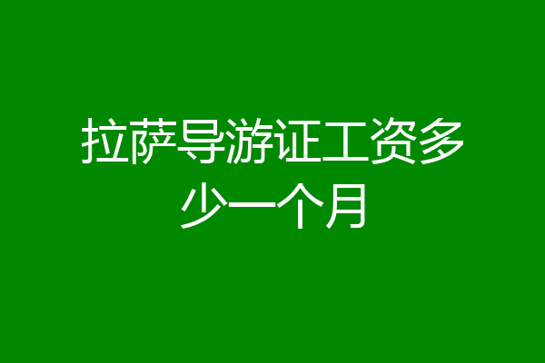 拉萨导游证工资多少一个月