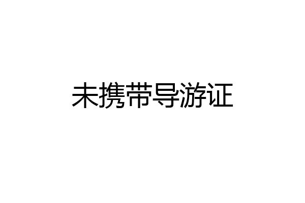 未携带导游证