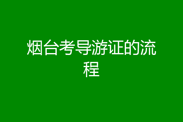 烟台考导游证的流程