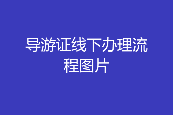 导游证线下办理流程图片