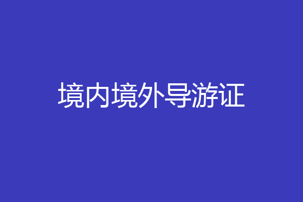 境内境外导游证