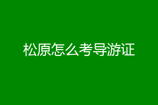 松原怎么考导游证