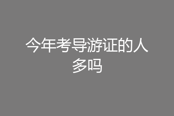 今年考导游证的人多吗
