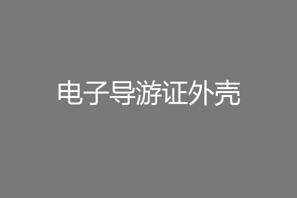 电子导游证外壳