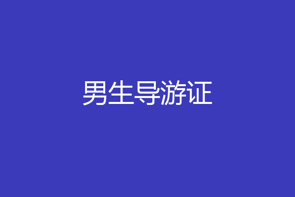 男生导游证