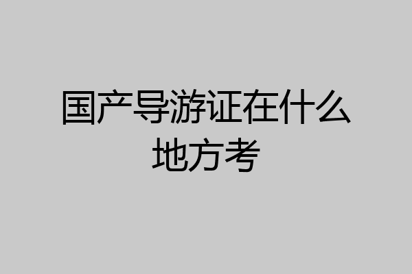 国产导游证在什么地方考