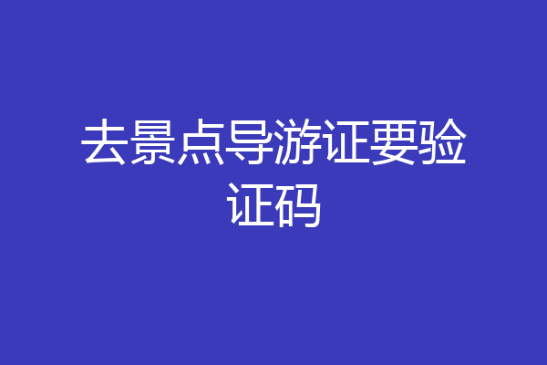 去景点导游证要验证码
