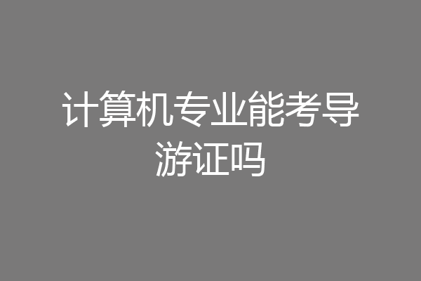 计算机专业能考导游证吗