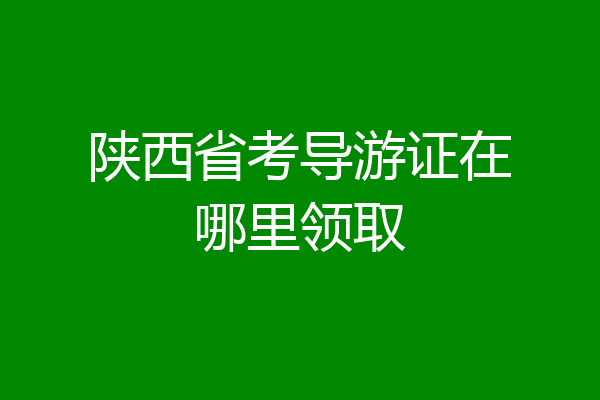 陕西省考导游证在哪里领取