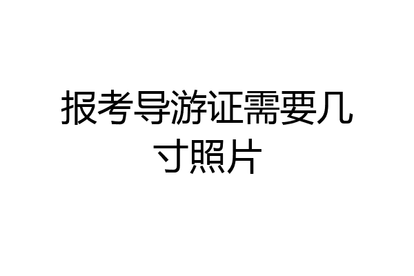 报考导游证需要几寸照片