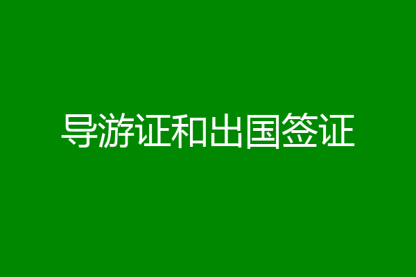 导游证和出国签证