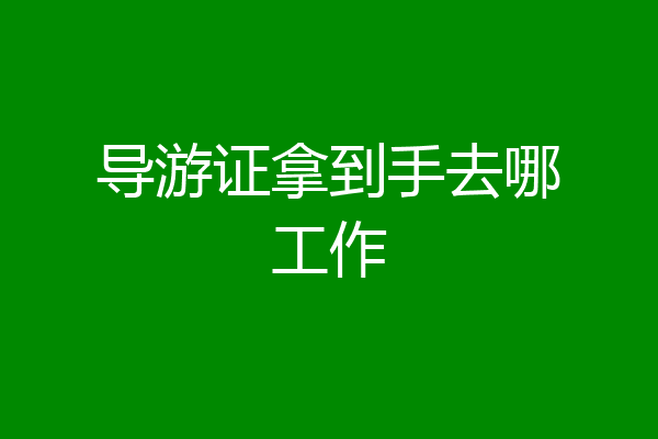 导游证拿到手去哪工作