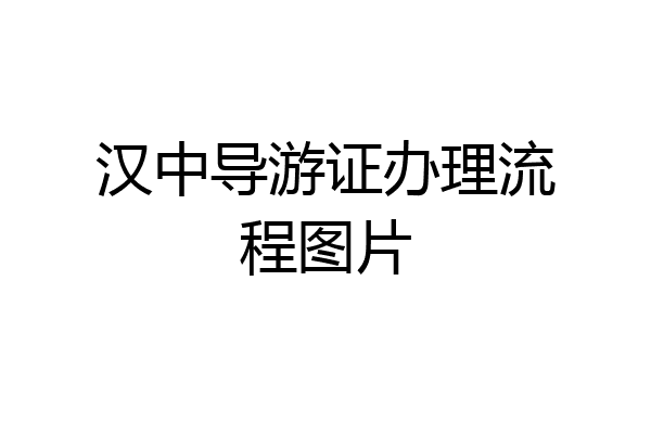 汉中导游证办理流程图片