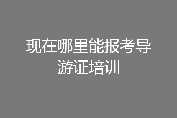 现在哪里能报考导游证培训