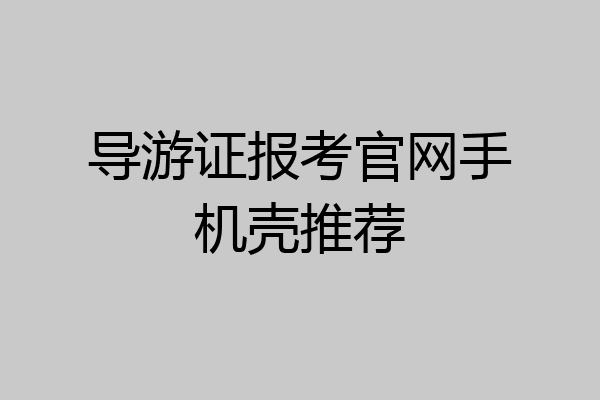 导游证报考官网手机壳推荐