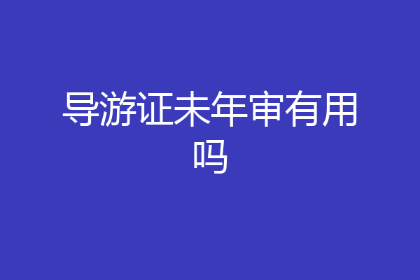导游证未年审有用吗