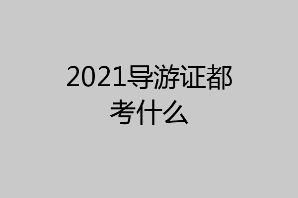 2021导游证都考什么