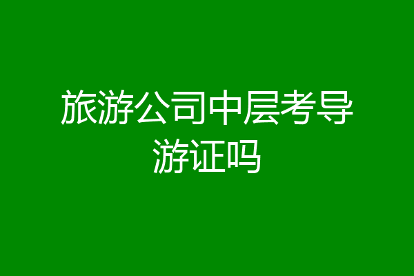 旅游公司中层考导游证吗
