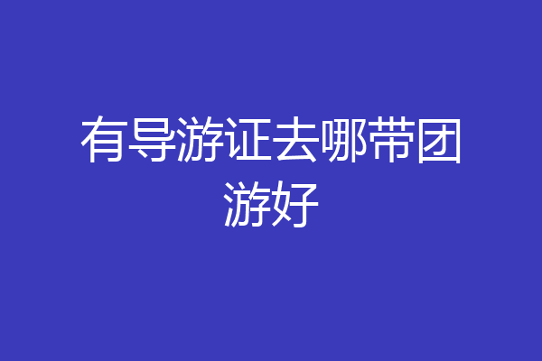 有导游证去哪带团游好