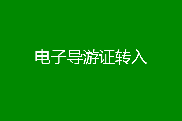 电子导游证转入