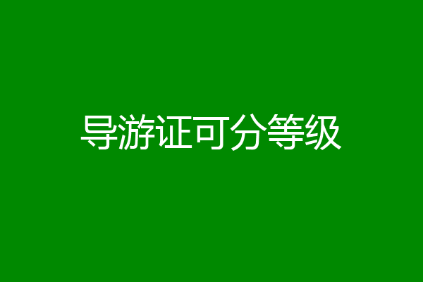 导游证可分等级