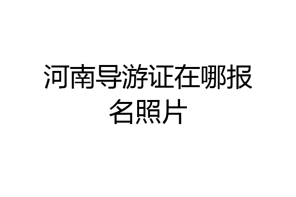 河南导游证在哪报名照片
