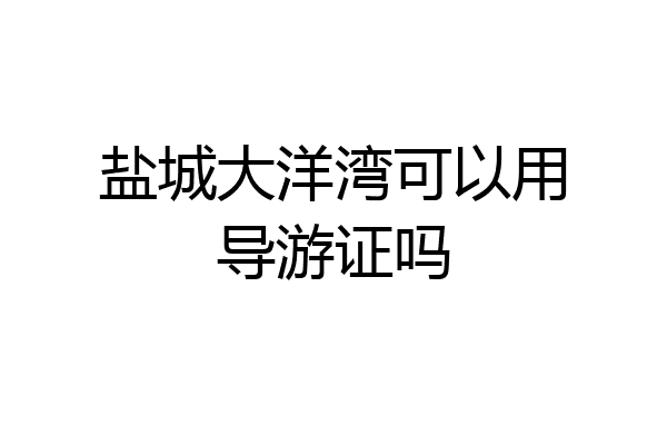 盐城大洋湾可以用导游证吗