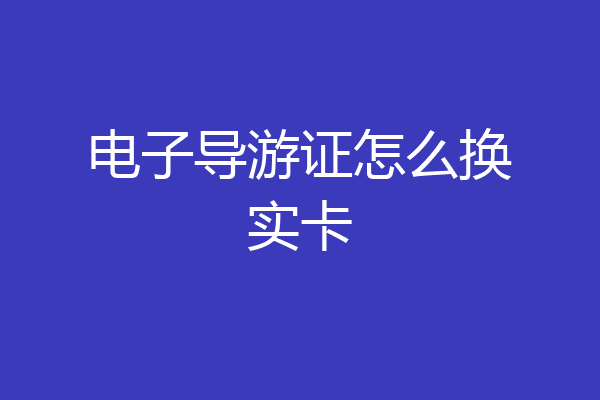 电子导游证怎么换实卡