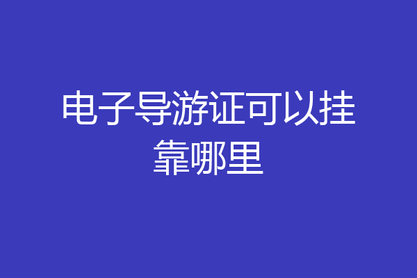 电子导游证可以挂靠哪里