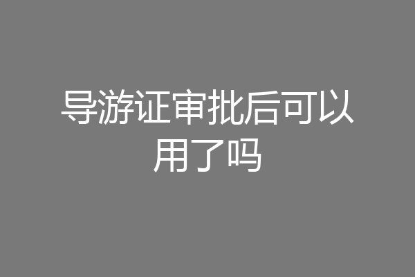 导游证审批后可以用了吗