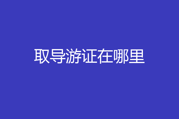 取导游证在哪里