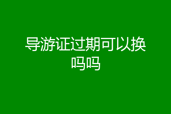 导游证过期可以换吗吗