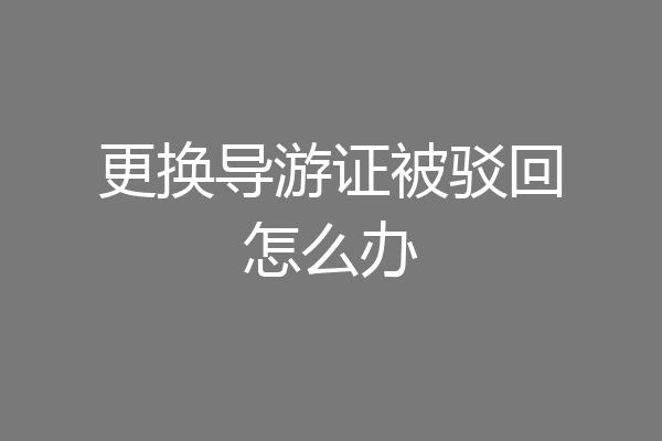 更换导游证被驳回怎么办