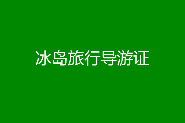 冰岛旅行导游证