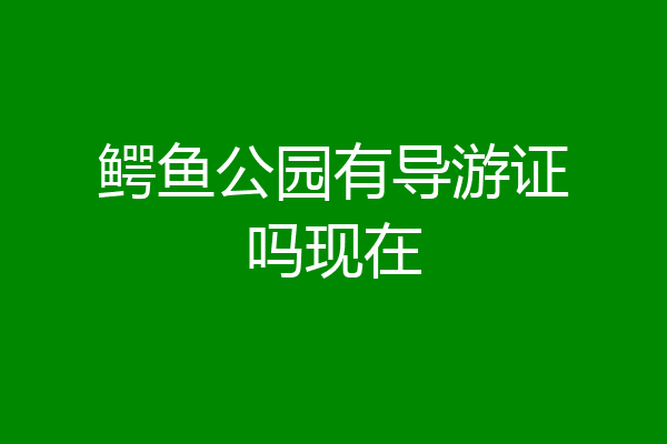 鳄鱼公园有导游证吗现在