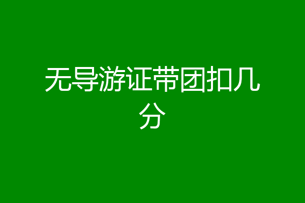 无导游证带团扣几分