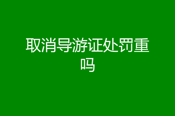 取消导游证处罚重吗