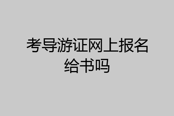 考导游证网上报名给书吗