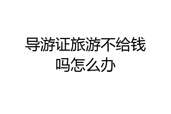 导游证旅游不给钱吗怎么办