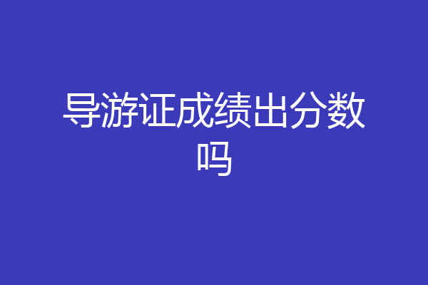 导游证成绩出分数吗