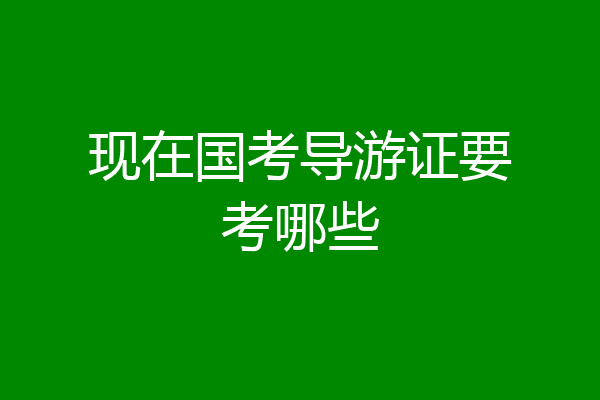 现在国考导游证要考哪些