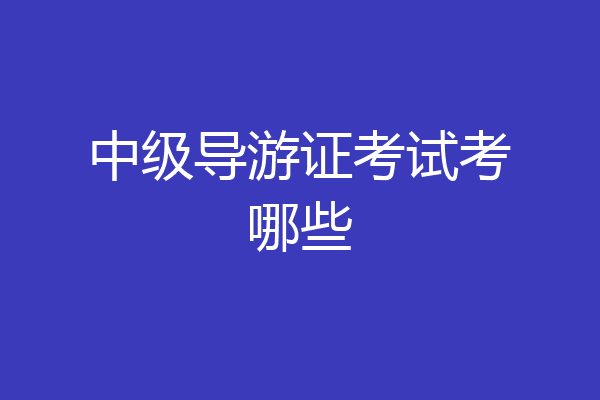 中级导游证考试考哪些