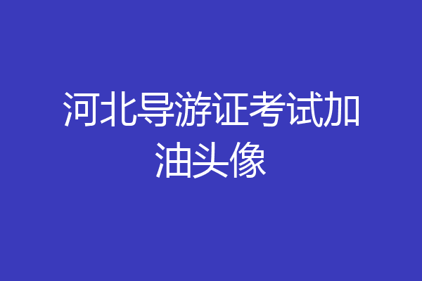 河北导游证考试加油头像