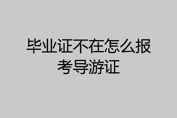 毕业证不在怎么报考导游证