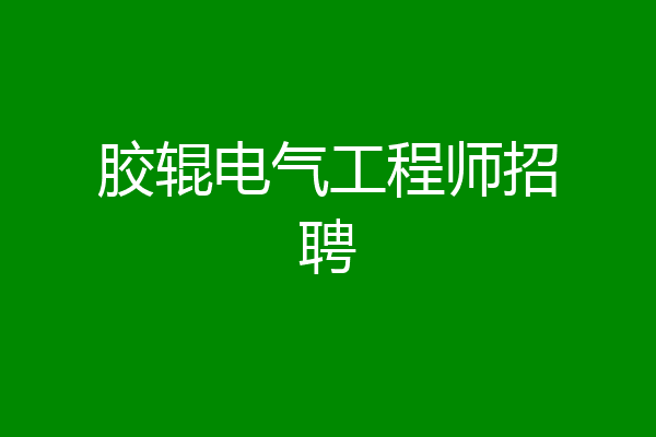 胶辊电气工程师招聘