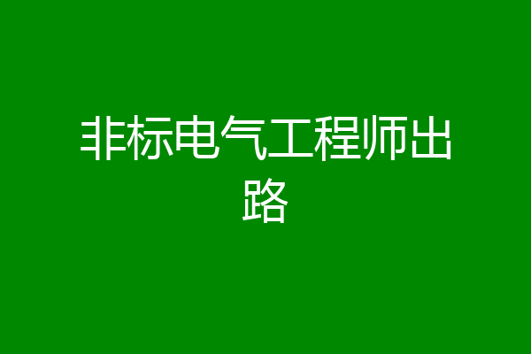 非标电气工程师出路