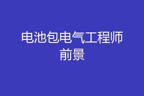 电池包电气工程师前景